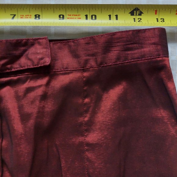 Motivi Made in Italy Burgundy Iridescent Blazer and Slacks Suit Set, Sz US6/FR38 - Picture 14 of 16